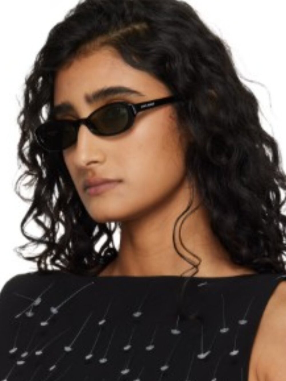 Saint Laurent SL871 SUE 001 Women Oval Sunglasses - Black - Picture 2 of 11